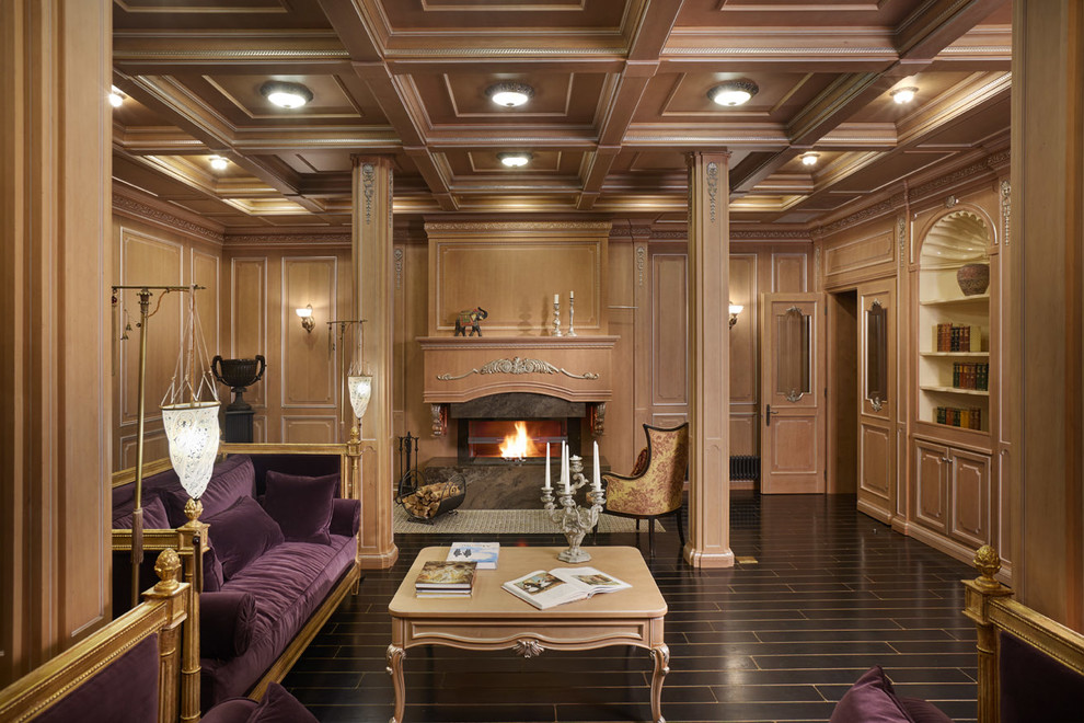 Обложка проекта: Каминный зал в классическом исполнении.