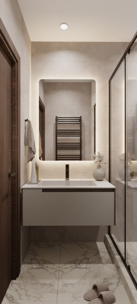 Современный минималистичный дизайн интерьера для молодой пары