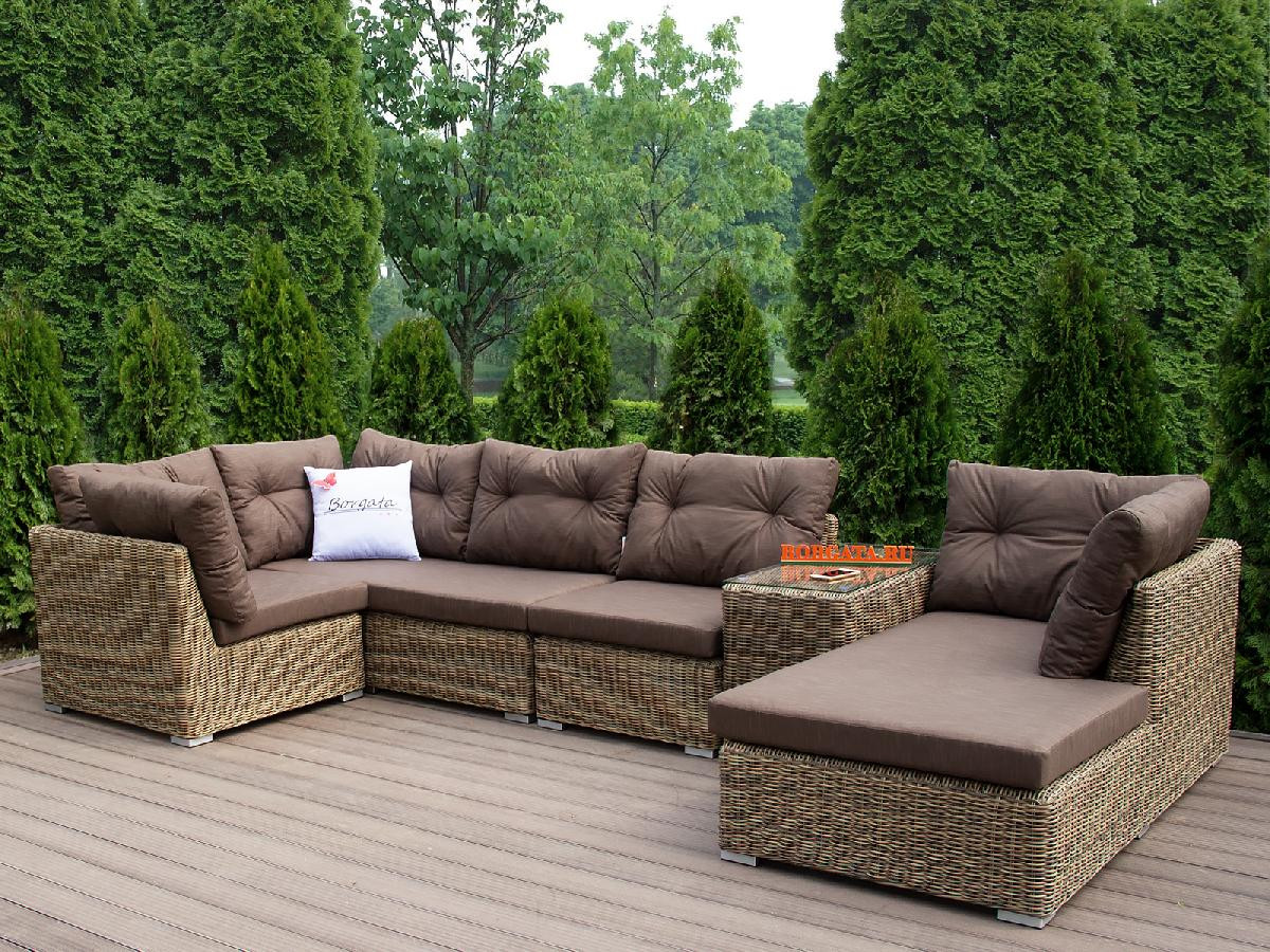 Обложка проекта: Угловые диваны из искусственного ротанга от Borgata