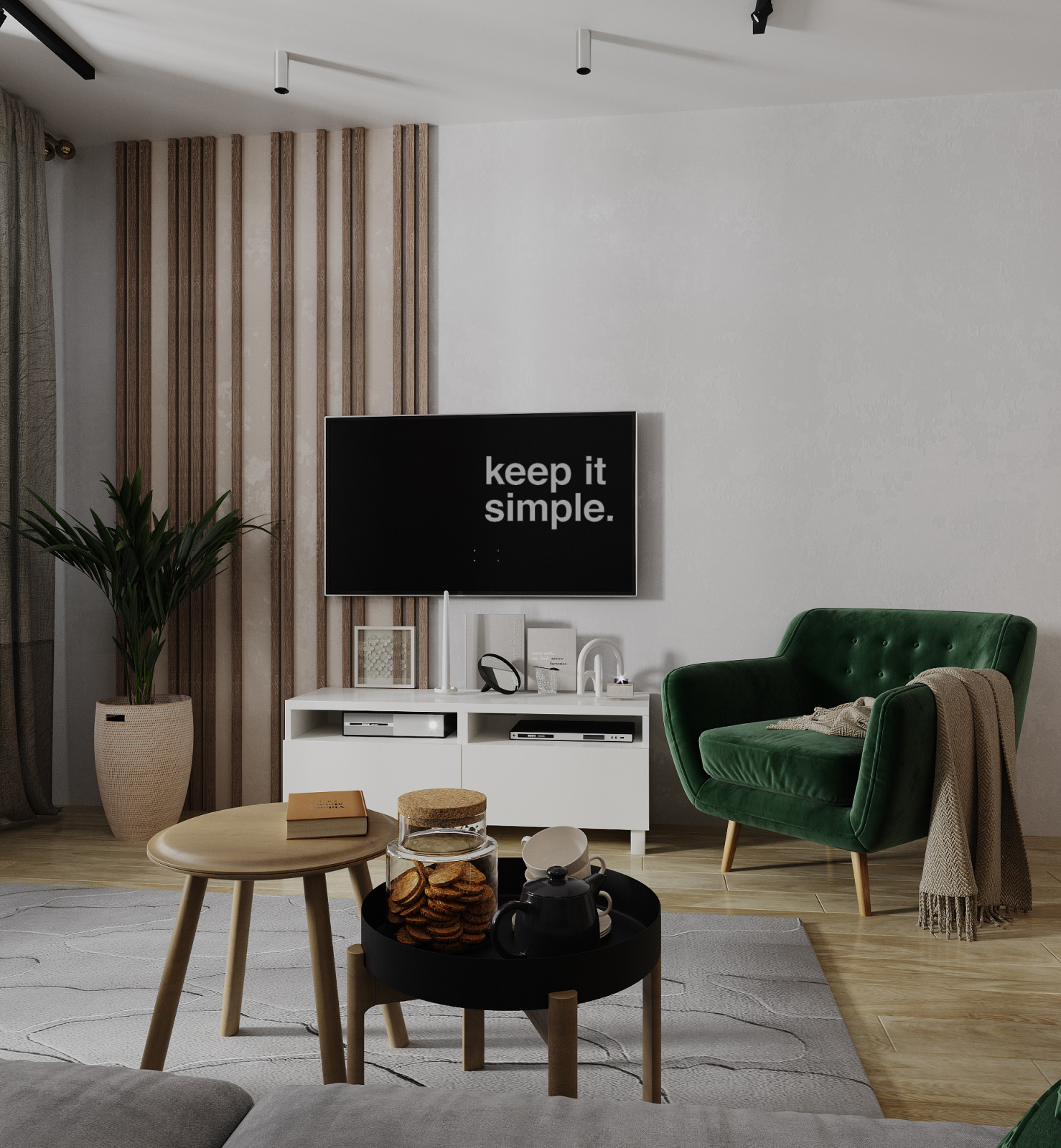 Кухня гостиная для молодой семьи