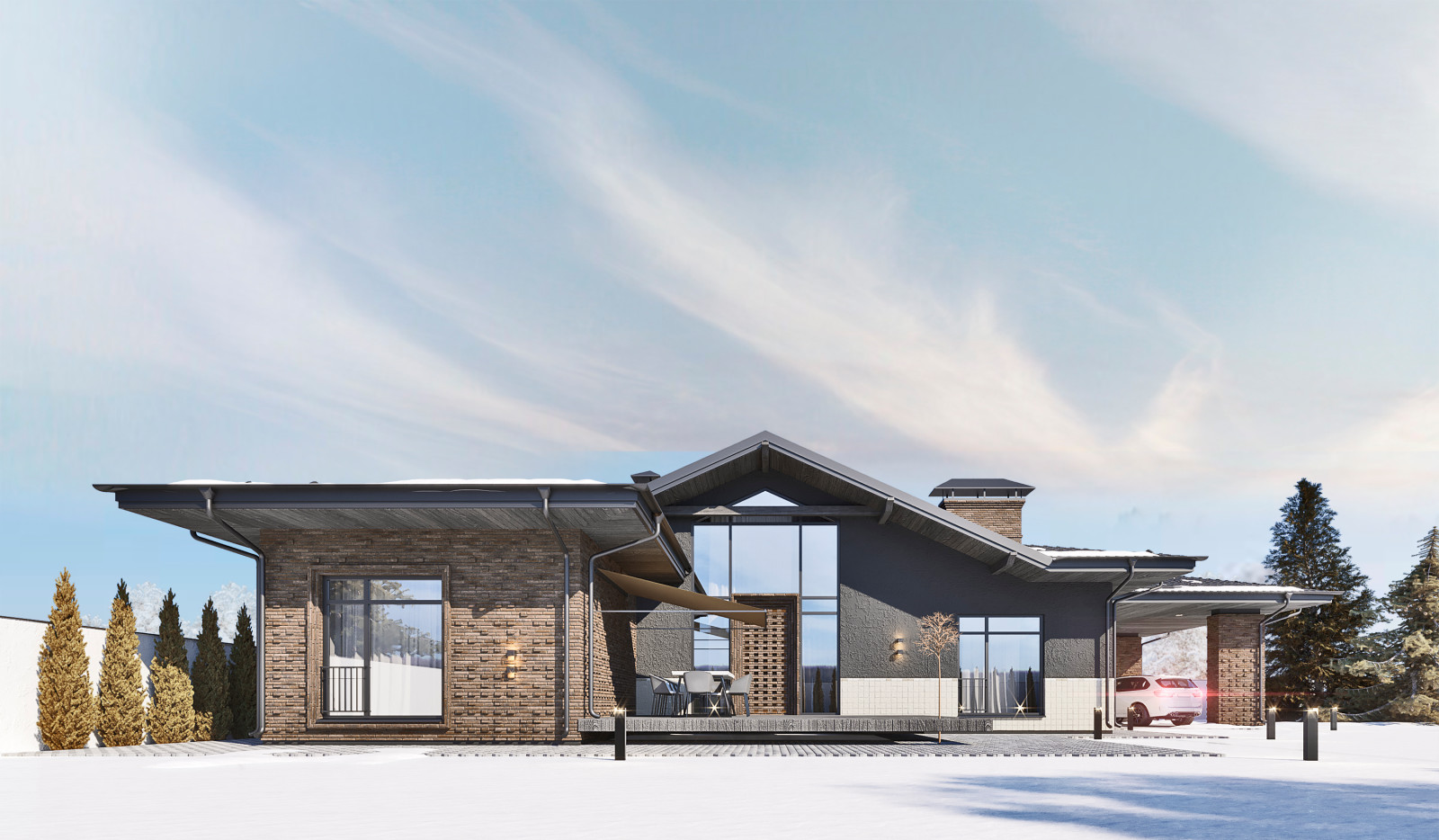 Одноэтажный жилой дом