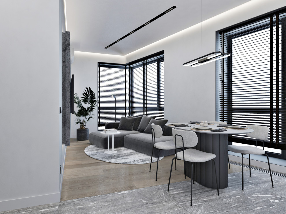 Минимализм для молодой семьи в ЖК Wellton Towers, г. Москва