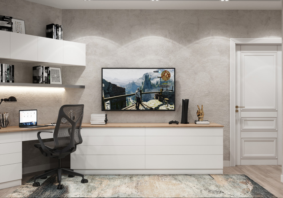 "Пудровые оттенки". Квартира 97 кв.м, ЖК "Левобережный"