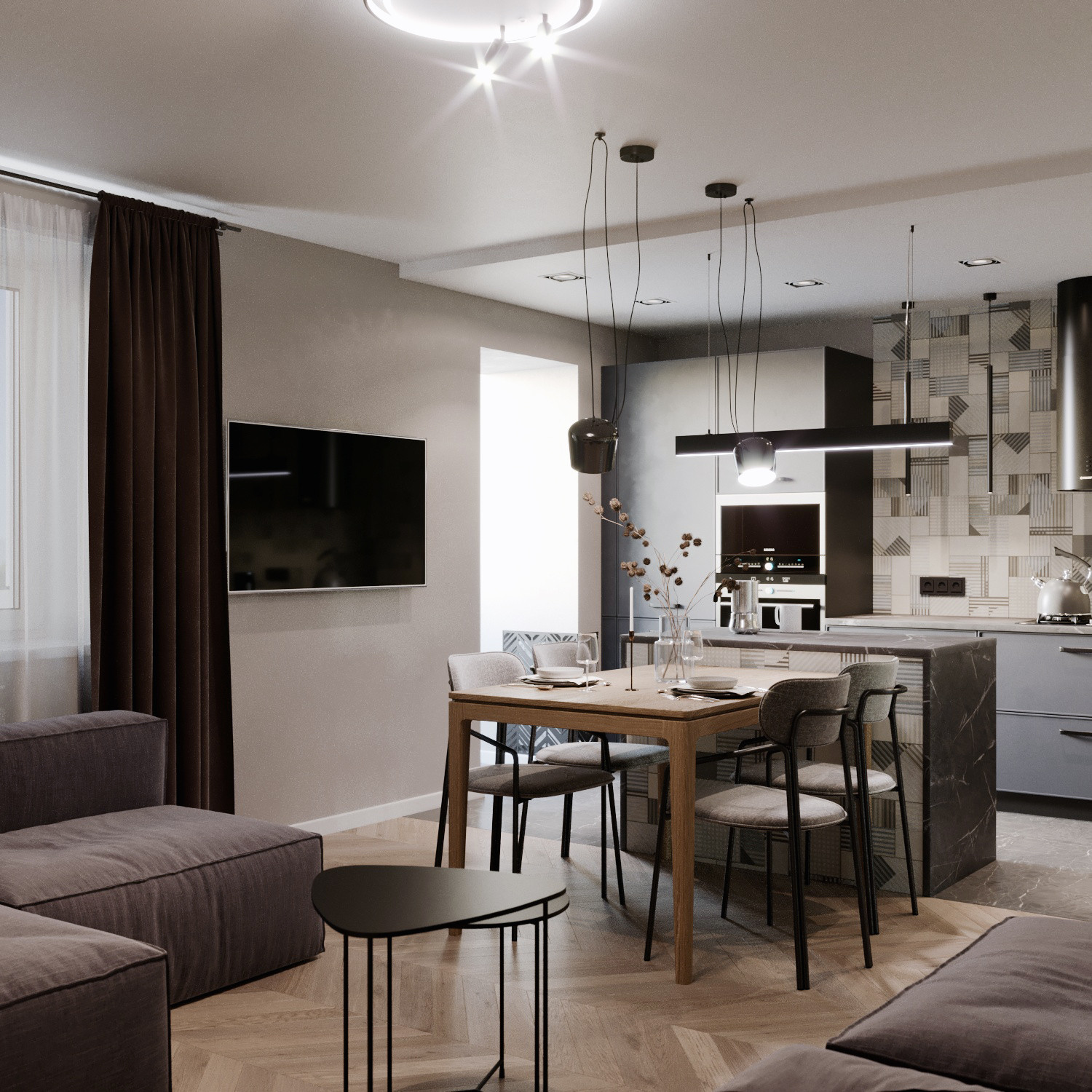 Кухня-гостиная