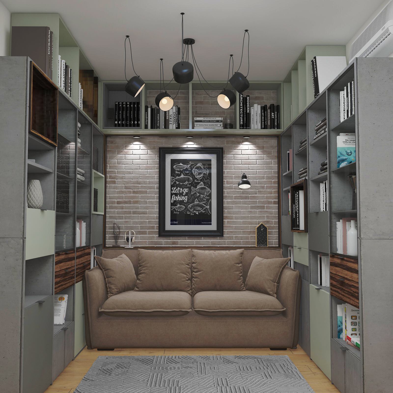 Проект двухуровневой квартиры  в стиле Лофт (135 кв м)