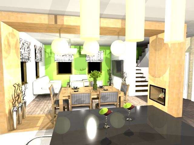 Загородный дом с большим открытым внутренним пространством