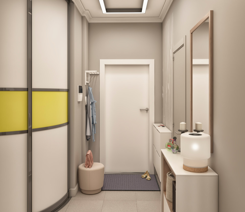 Проект кухни-гостиной площадью 14 м² для семьи из двух человек.