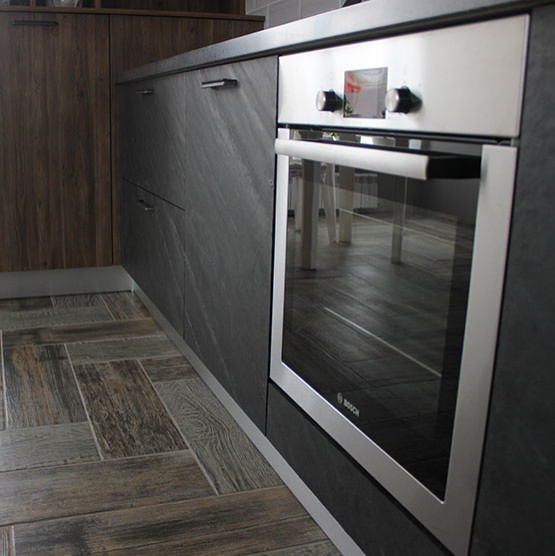 Кухня: декор сланца Black Line