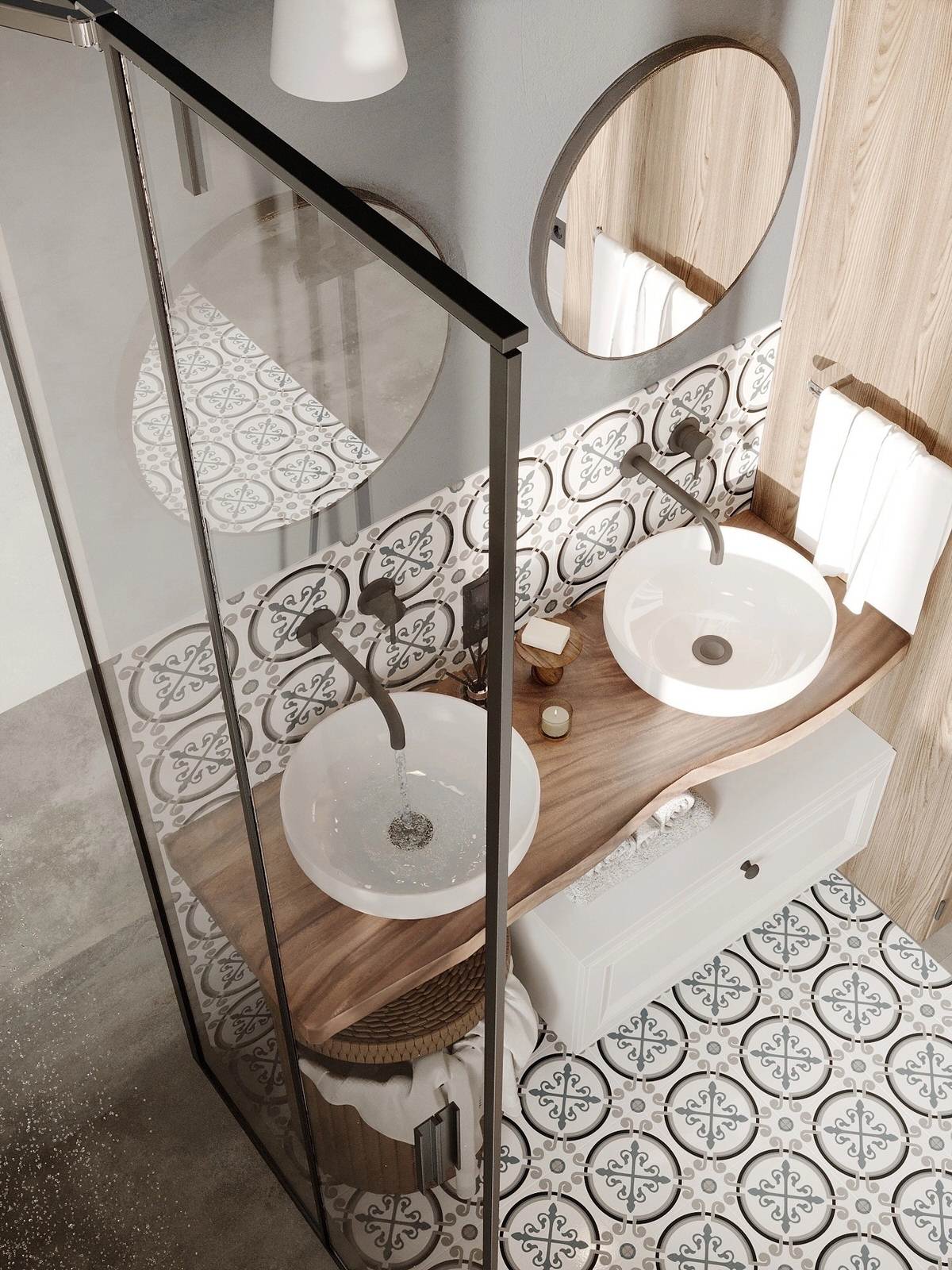 Ванная комната в скандинавском стиле, г. Ярославль.