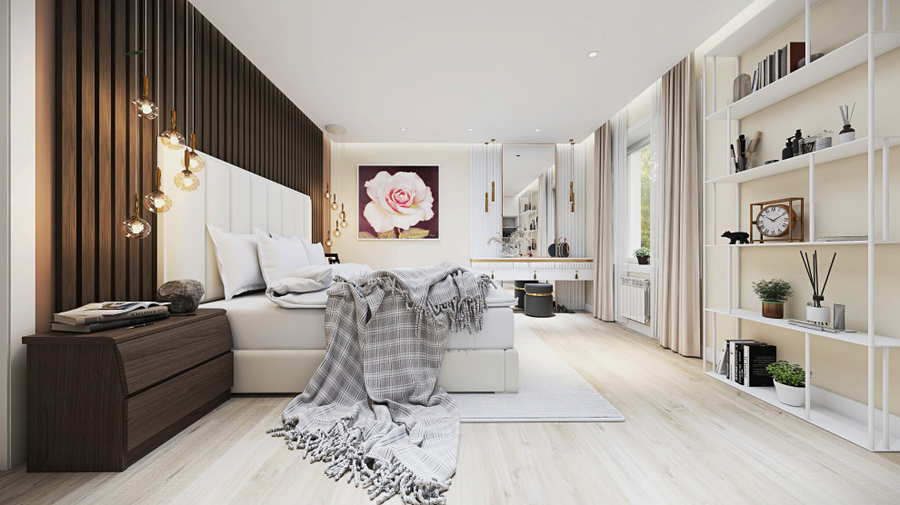 Обложка проекта: Дизайн загородного дома.Современная спальня 2021