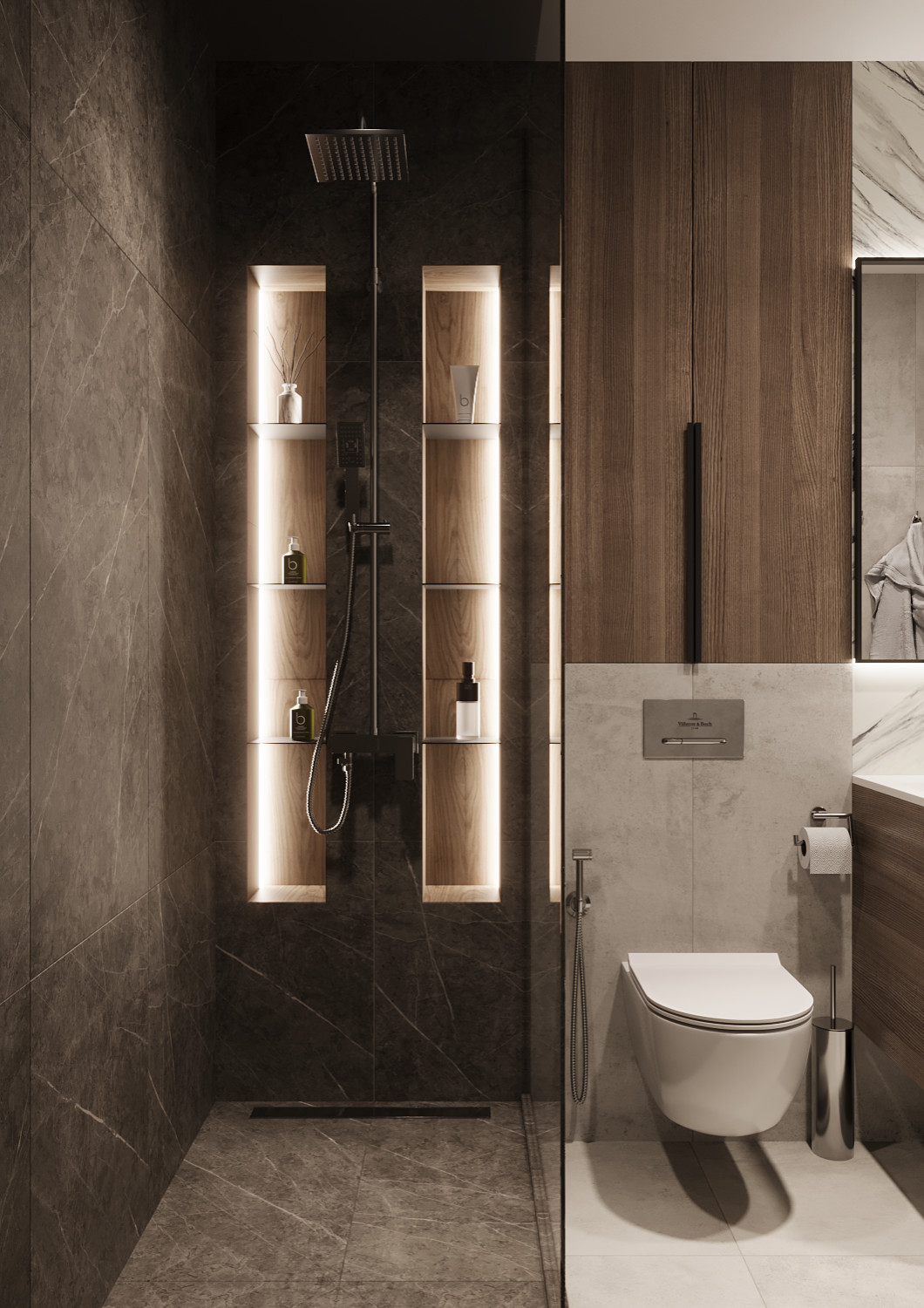 Проект интерьера ванной комнаты