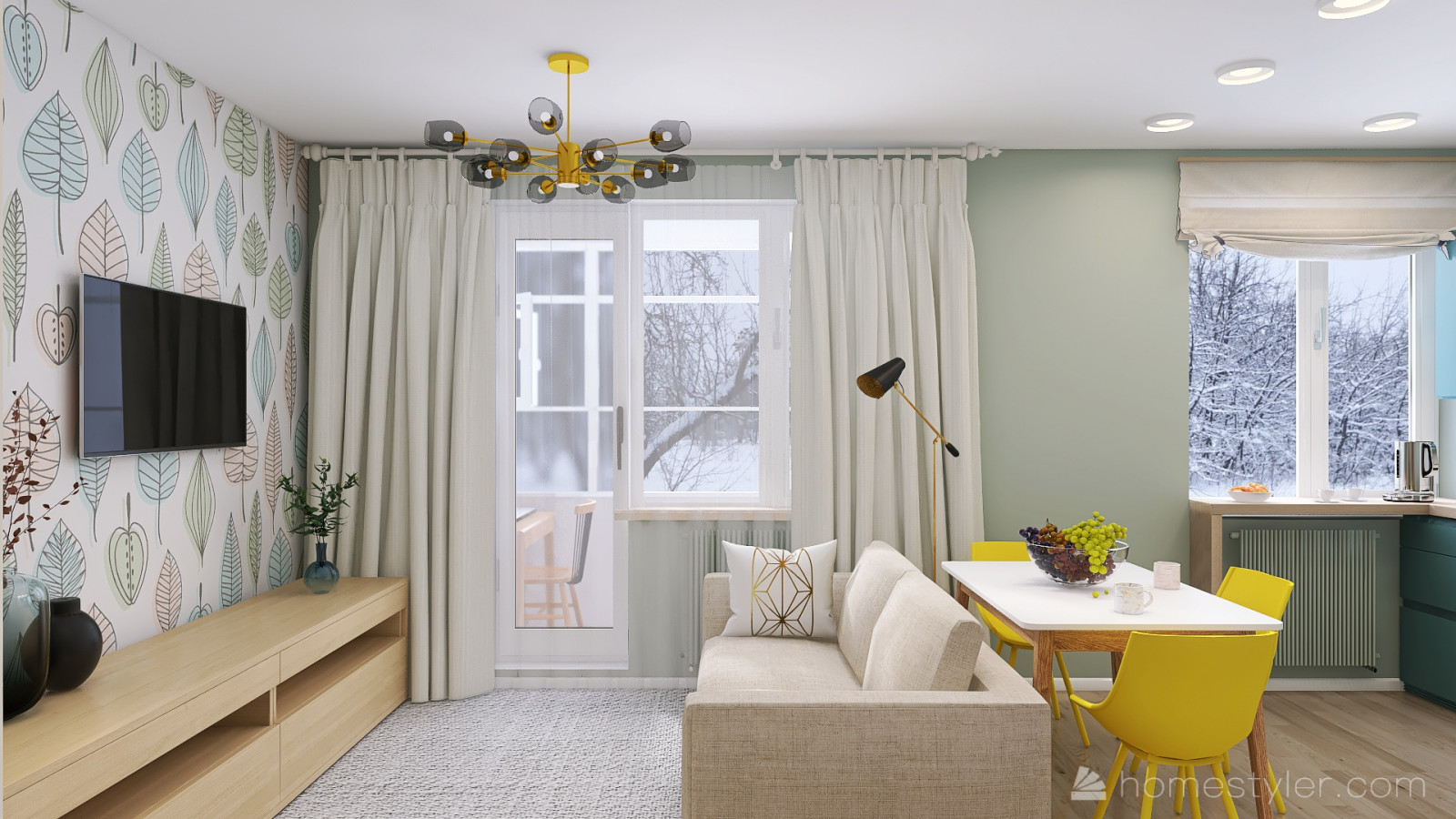 Обложка проекта: 1-комнатная квартира для двух сестер