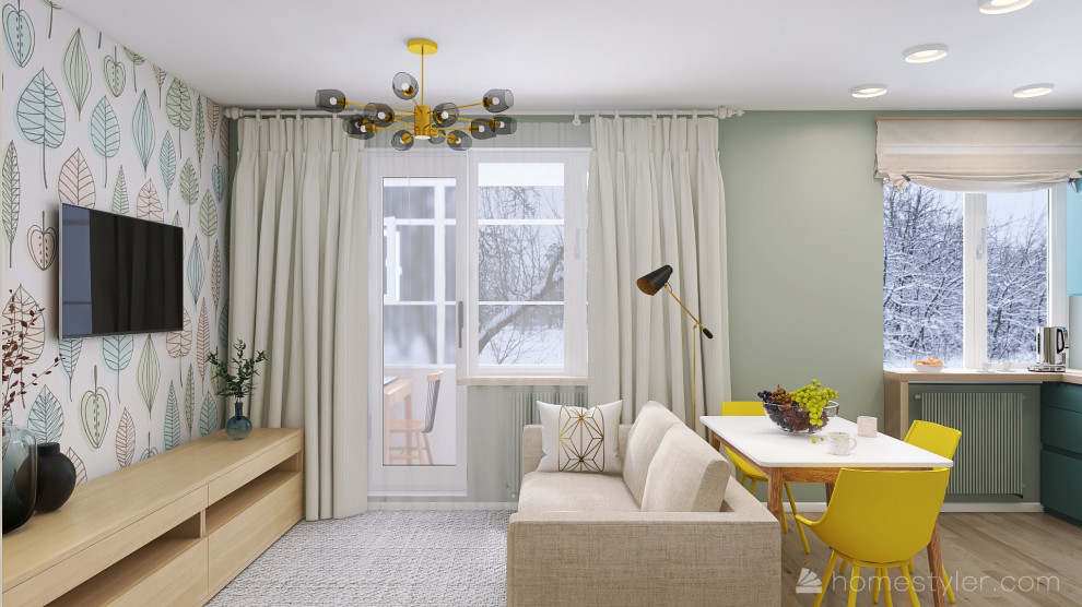 Обложка проекта: 1-комнатная квартира для двух сестер