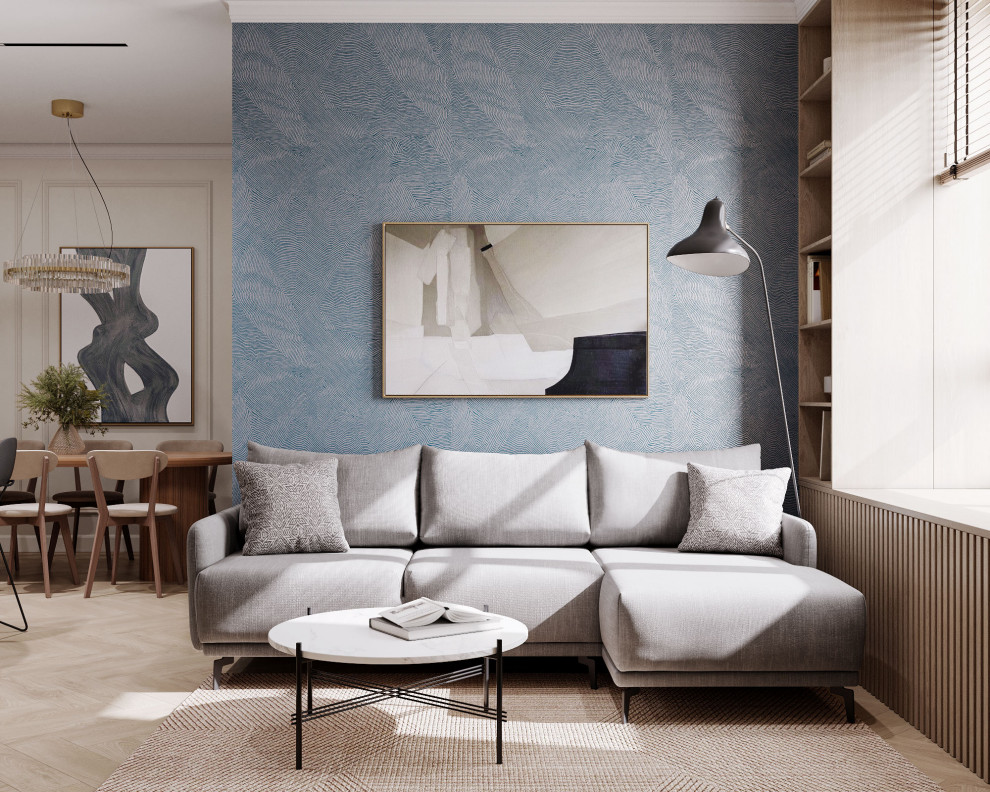 Уютная кухня - гостиная для большой семьи