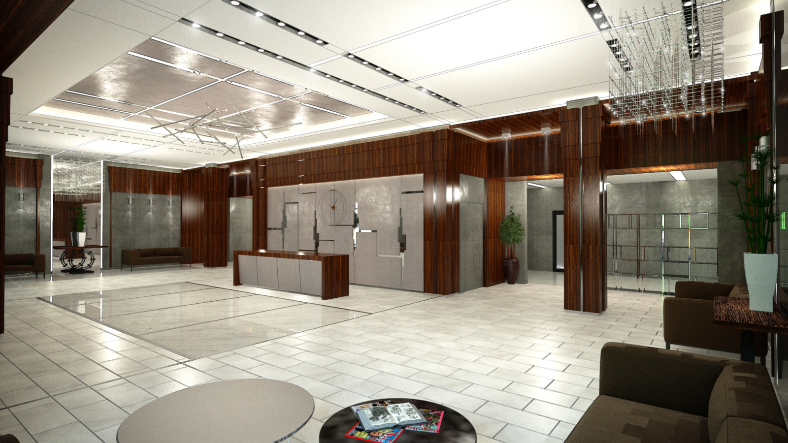 входной холл жилого дома премиум класса(проектное предложение)