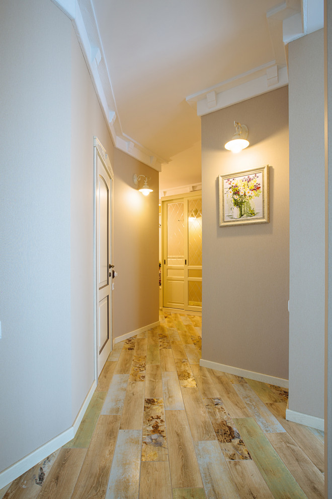 Современная интерпретация стиля "Шебби-шик" в двухкомнатной квартире на мансарде