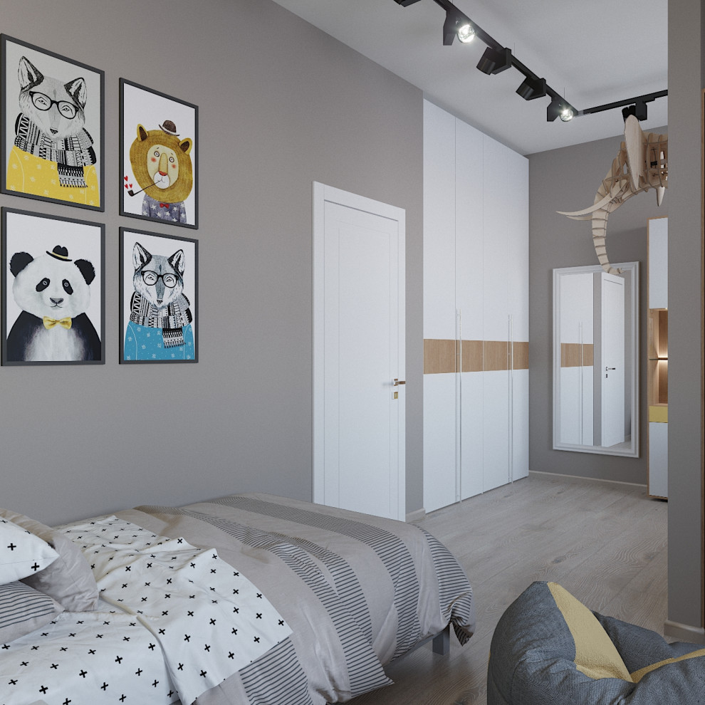 Современная гостинная с Камином