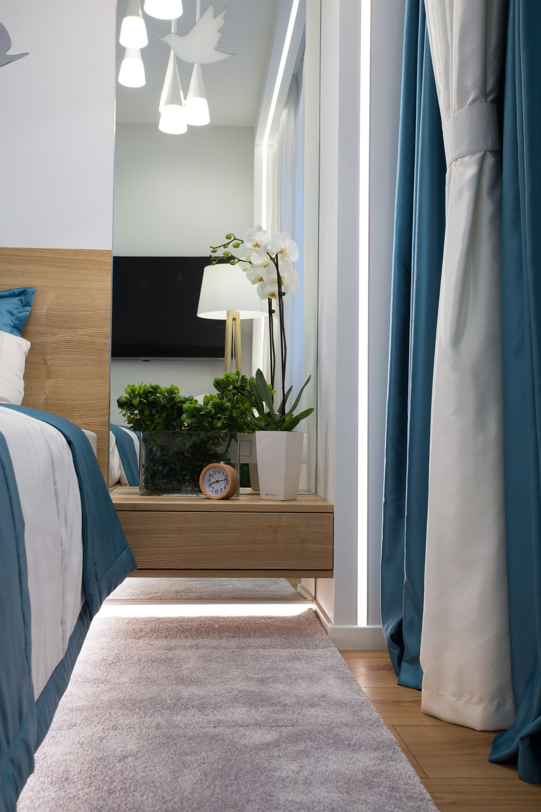 Квартира в бирюзовых оттенках