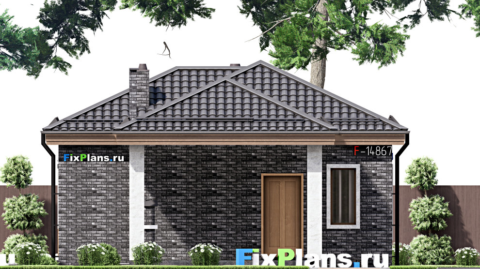 Проект одноэтажного дома 13х9м S70м2 F-14867