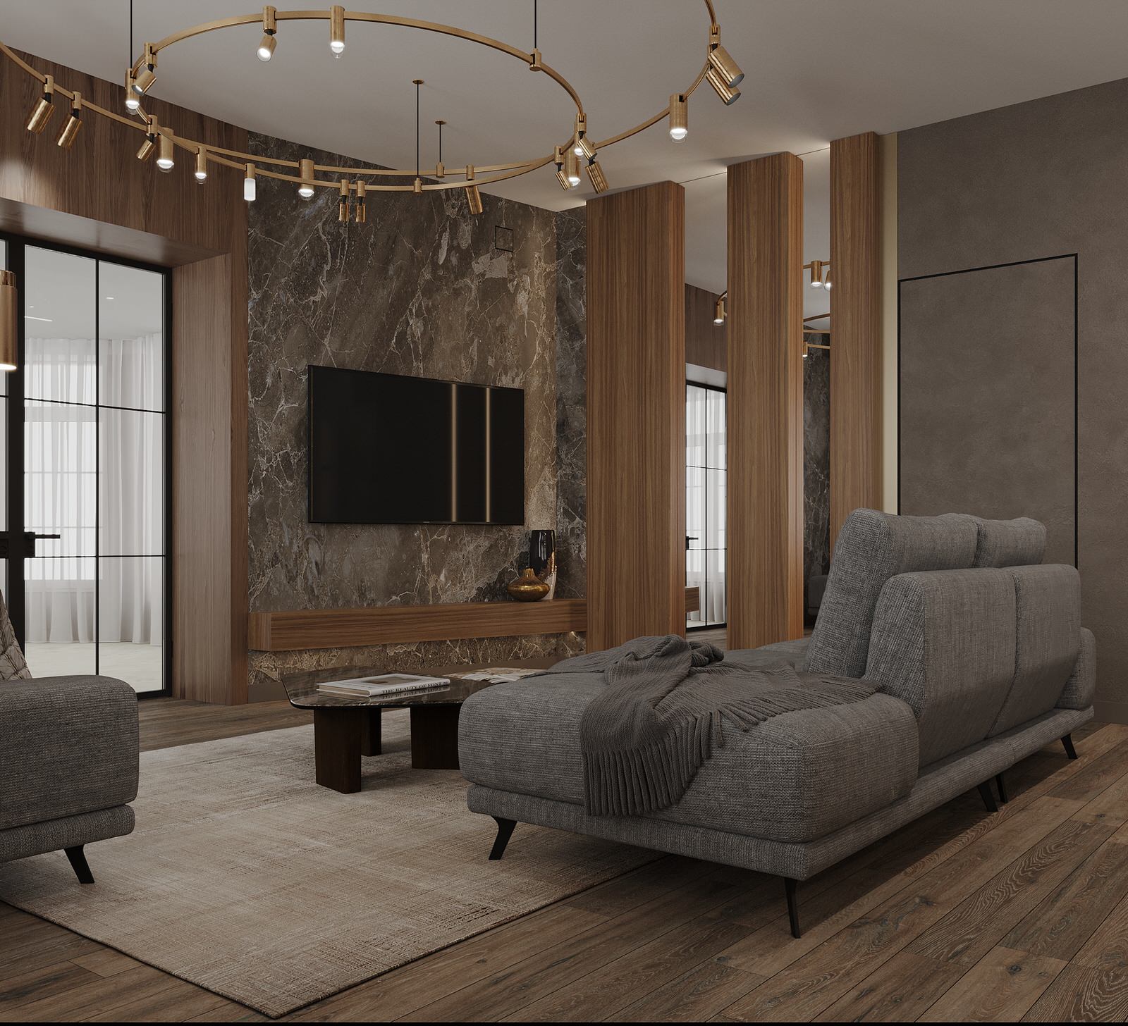 Интерьер загородного дома кардинально отличающийся от домов в округе