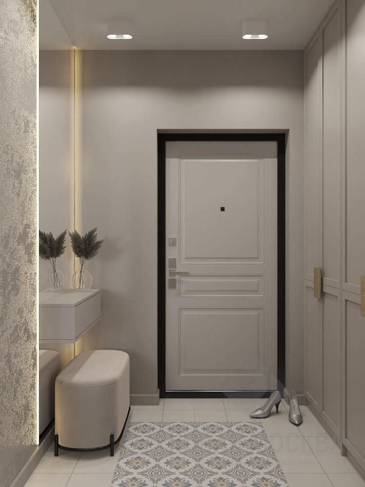 Дизайн-проект однокомнатной квартиры 40 кв.м в Марьино в ЖК «Домашний»