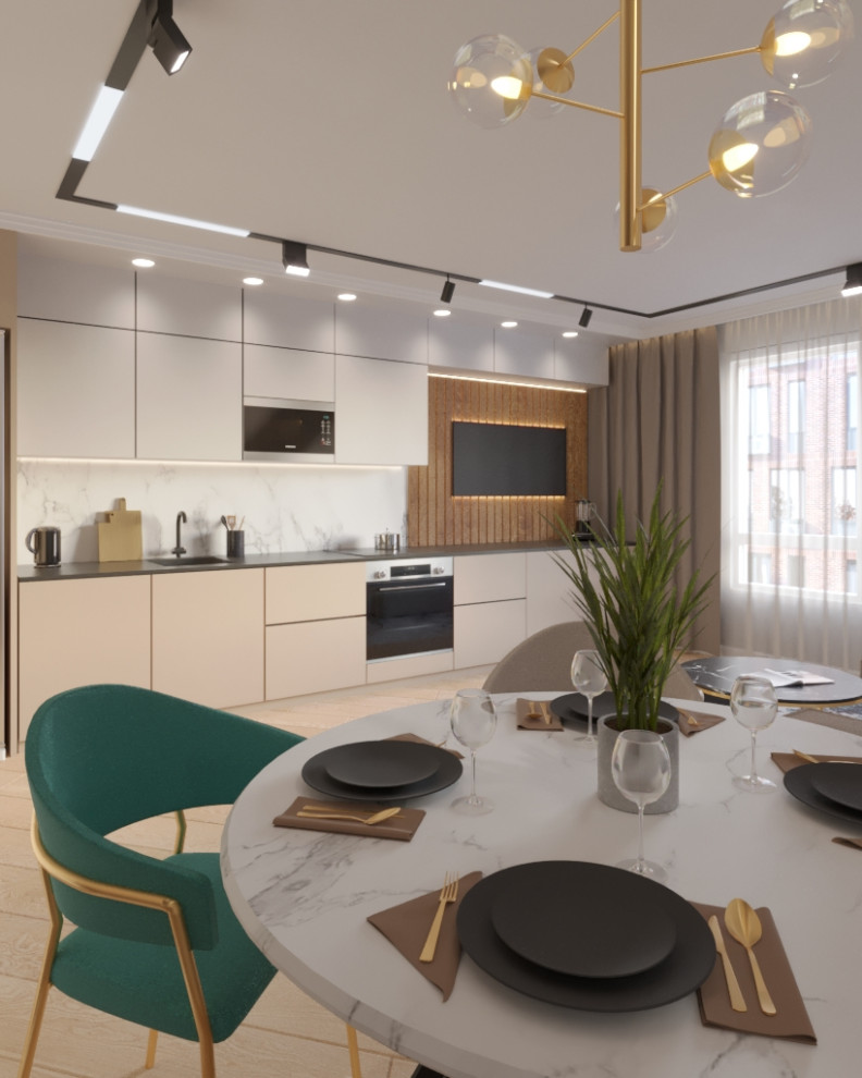 Визуализация интерьера в стиле джапанди