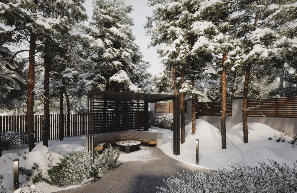 Реконструкция современного дома (зима)