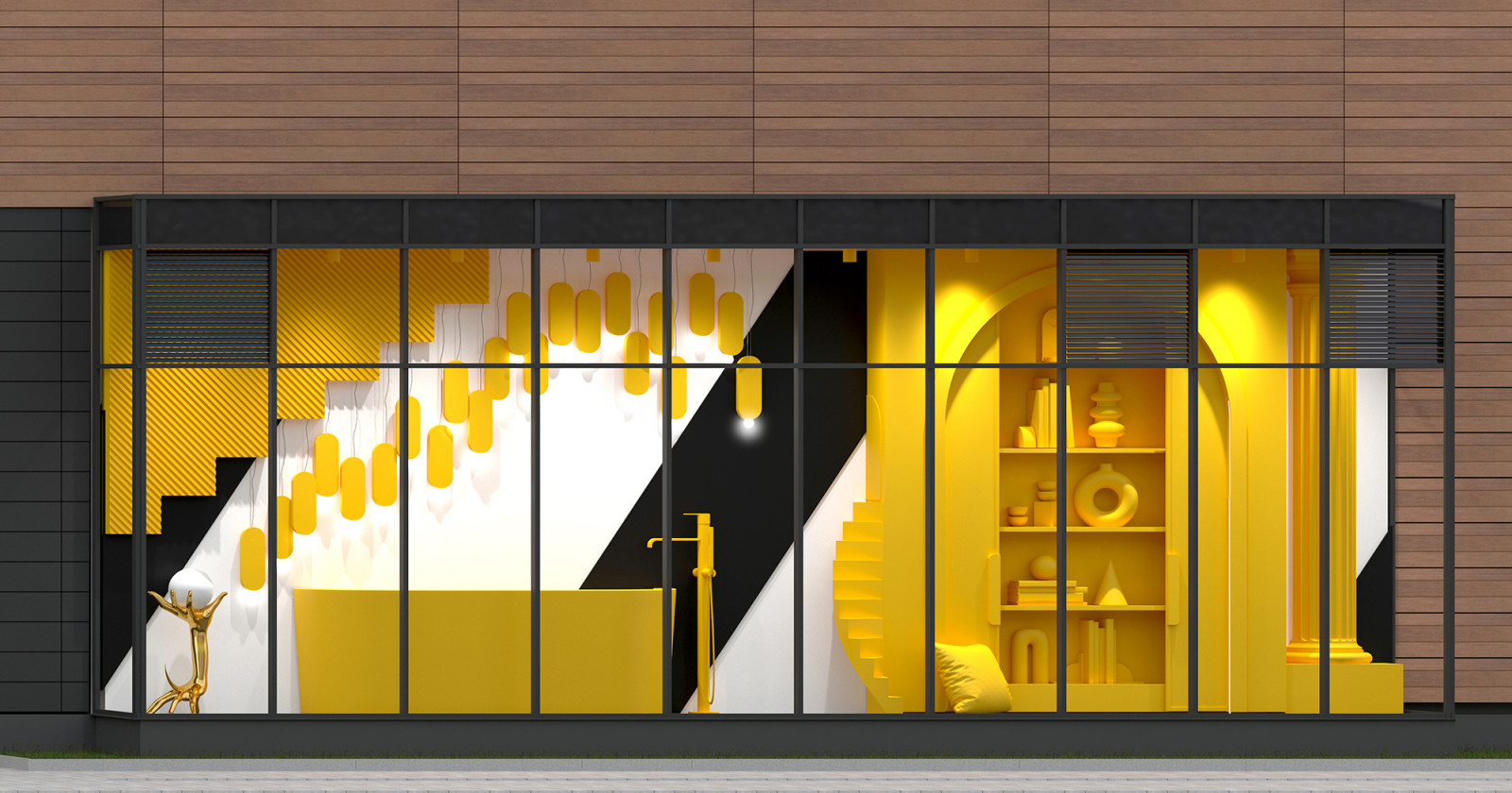 Дизайн Витрин Для магазина стройматериалов , мебели и декора