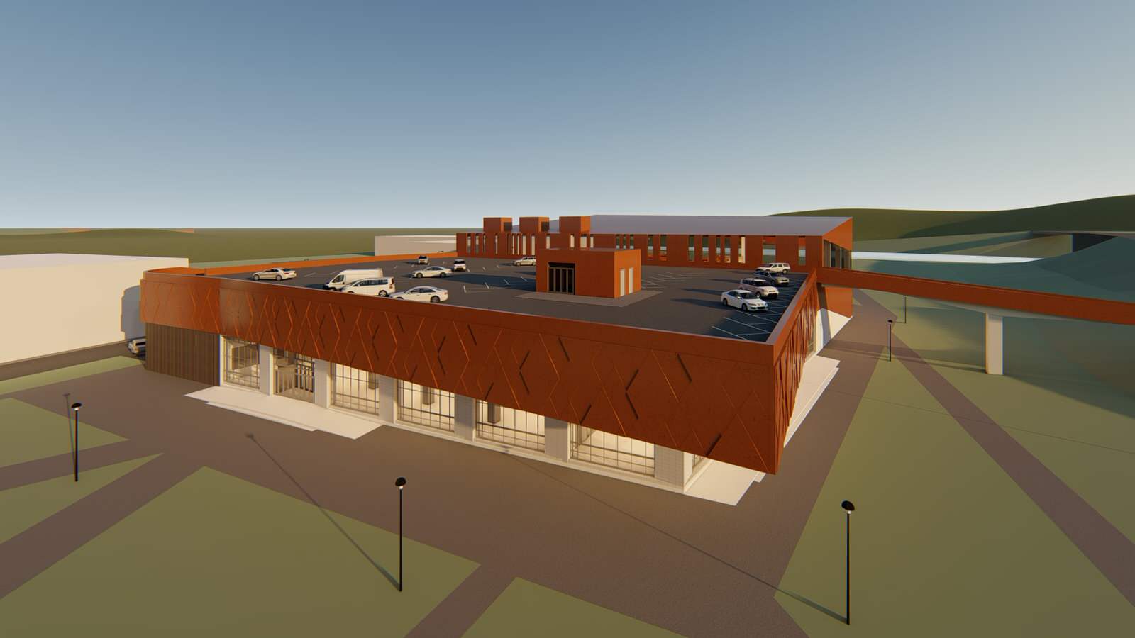 Проект здания аквапарка в Смоленске по ул. Кашена