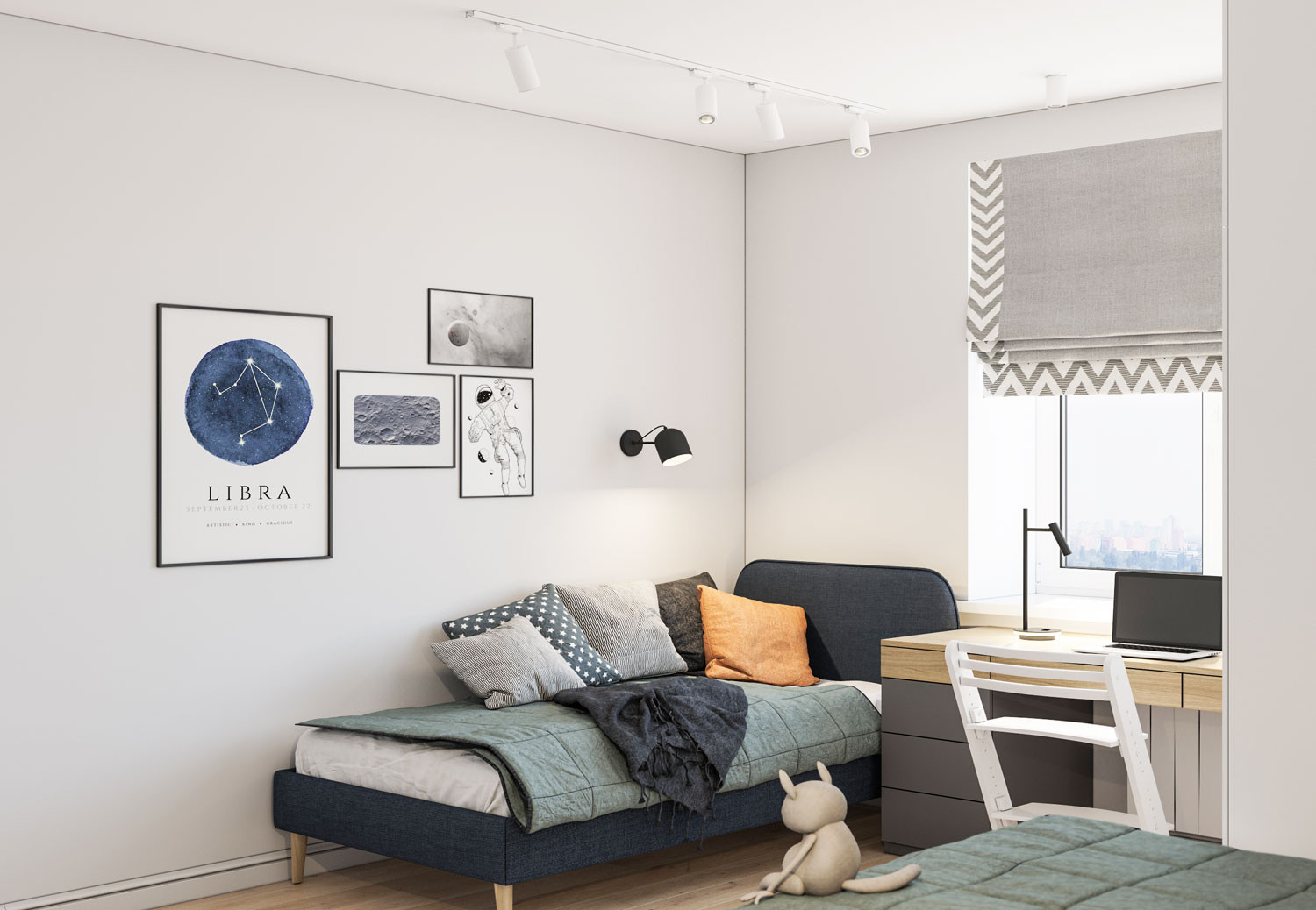 Трехкомнатная квартира для семьи с двумя мальчиками