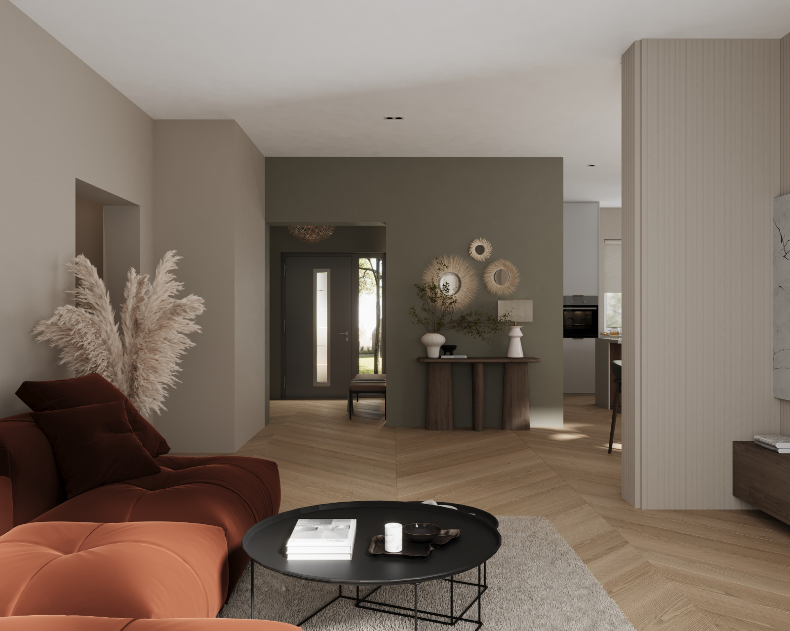 Обволакивающий интерьер дома