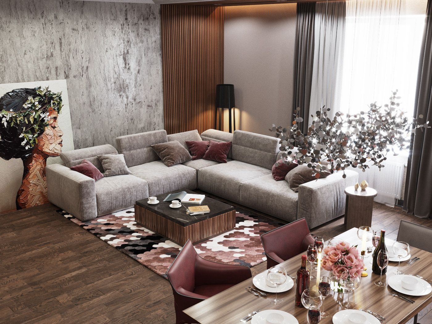 Кухня-гостиная в ЖК "Бульварный переулок"