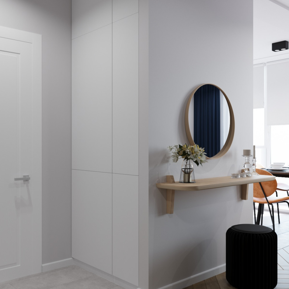 Компактная квартира со спальней в нише