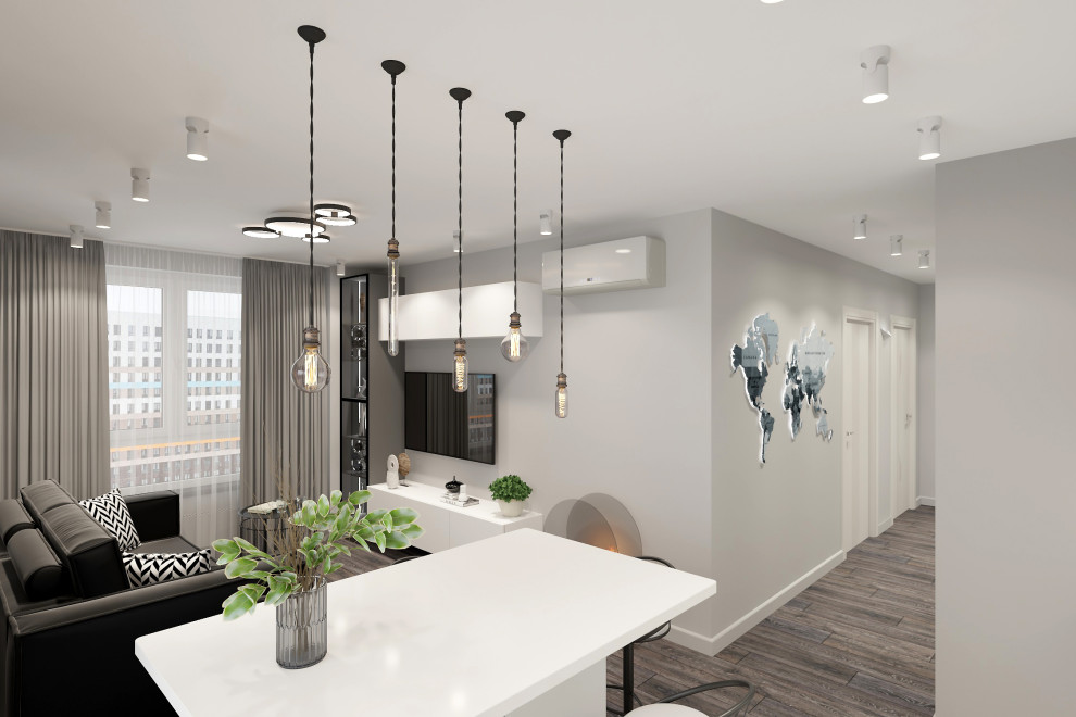 Двухкомнатная квартира 60 м2 в современном стиле в ЖК "Дмитровский Парк"