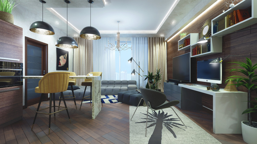 Обложка проекта: Дизайн проект квартиры на Мосфильмовской