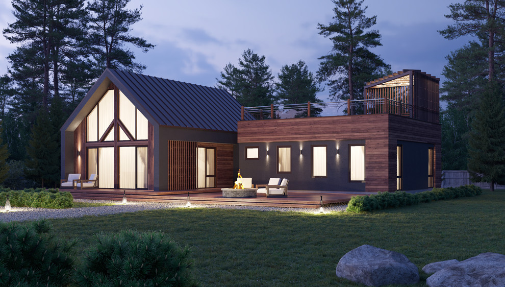 Проект каркасного дома в стиле Барнхаус