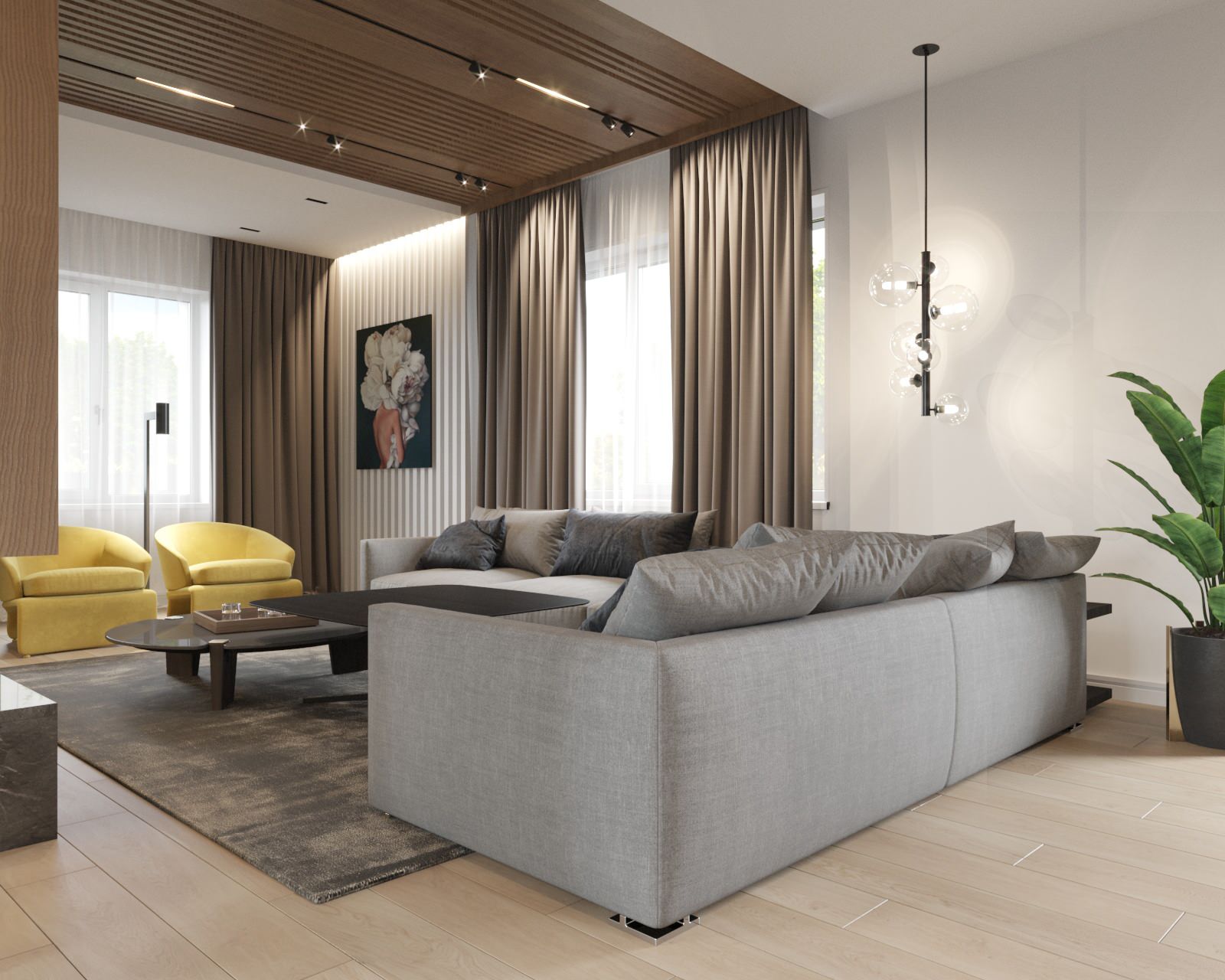 Обложка проекта: Интерьер гостиной частного дома с.Рощино