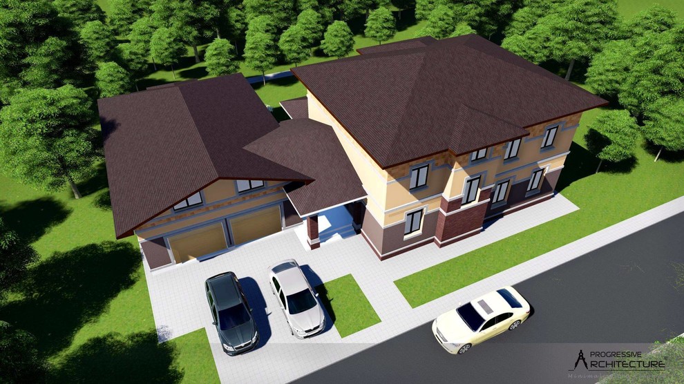 Комфортабельный двухэтажный дом с горажом