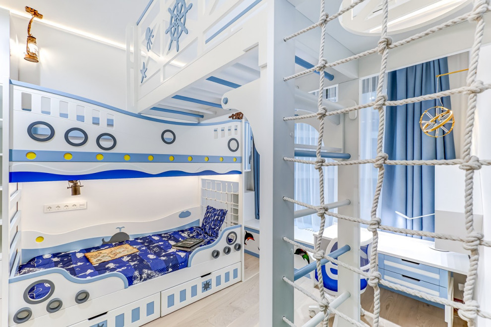 Реализация детской комнаты в морском стиле ЖК Стокгольм