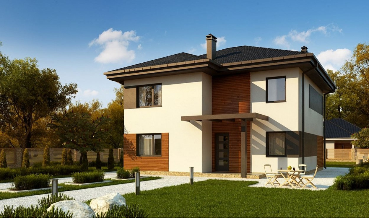 Классический 2-х этажный дом с 5-ю спальнями по проекту Zz1