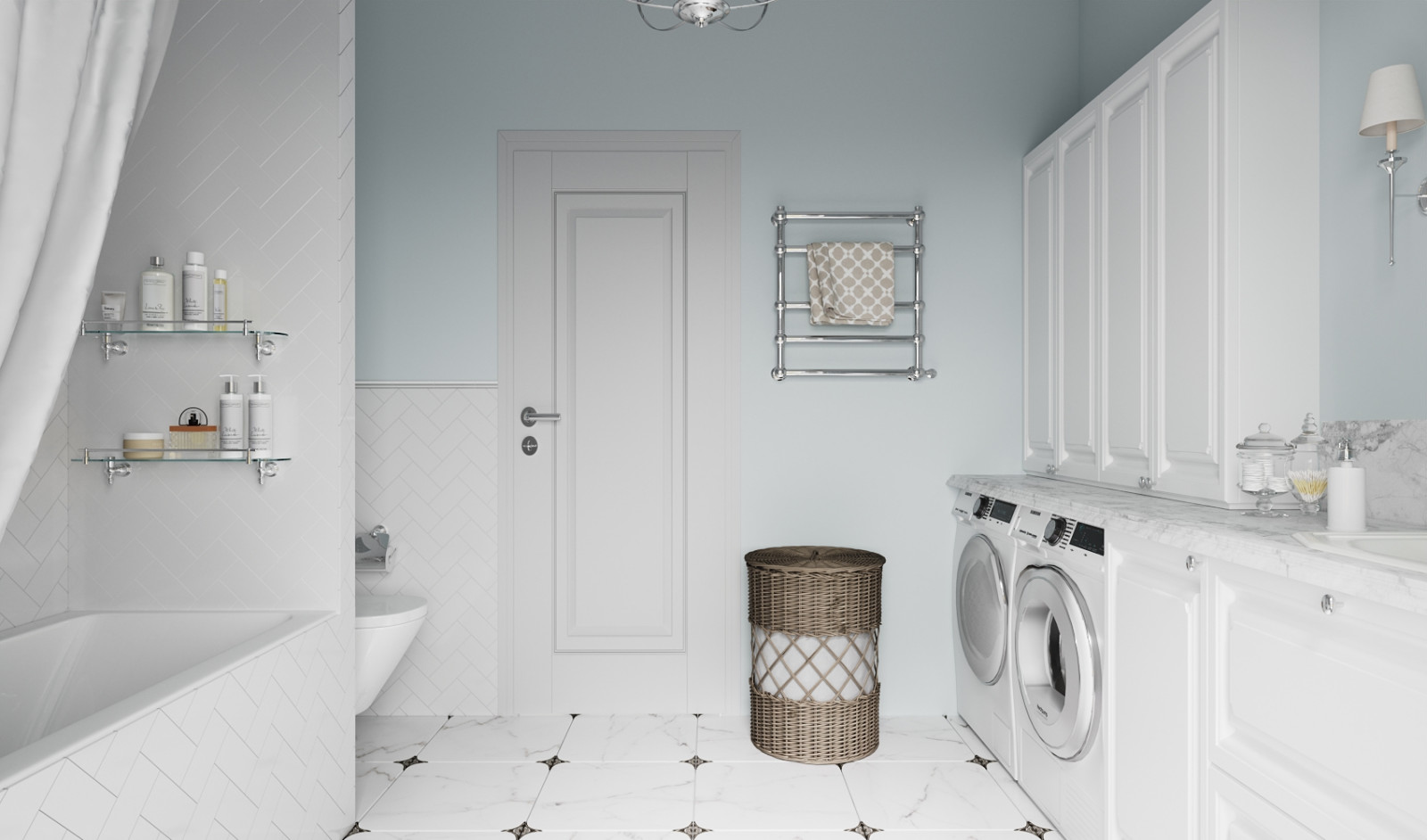 Санузел в загородном доме