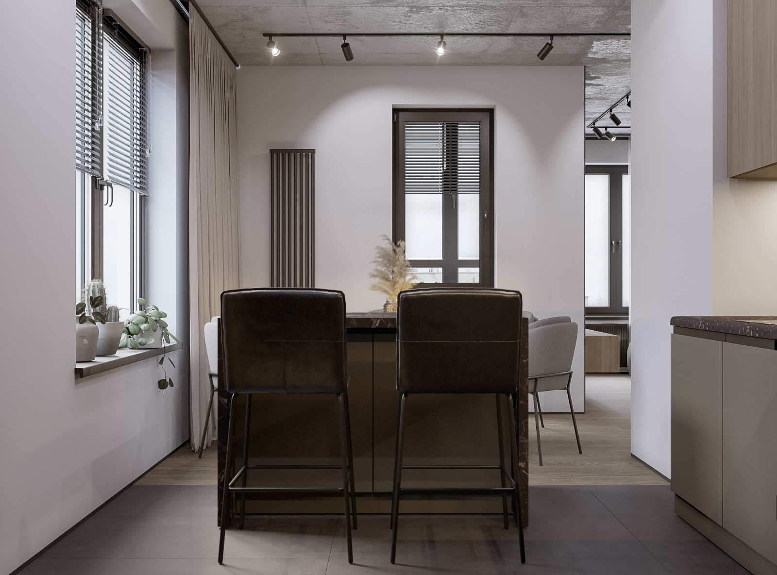 Квартира в современном стиле с элементами Лофт