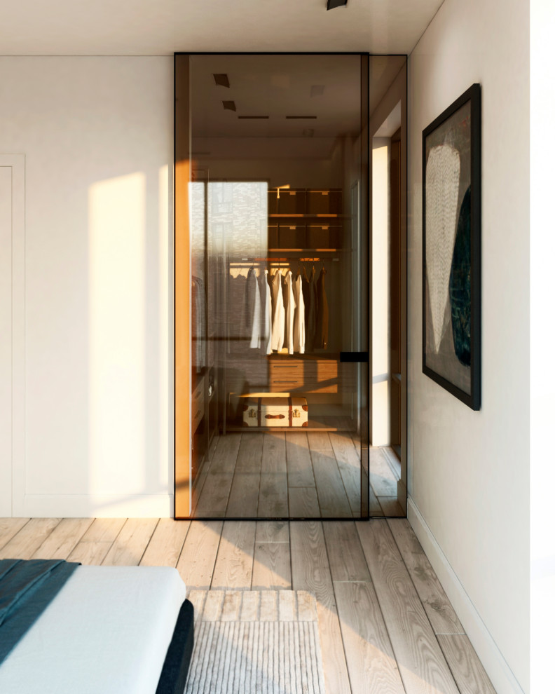 Спальня и гардеробная в ЖК "Пресня Сити"