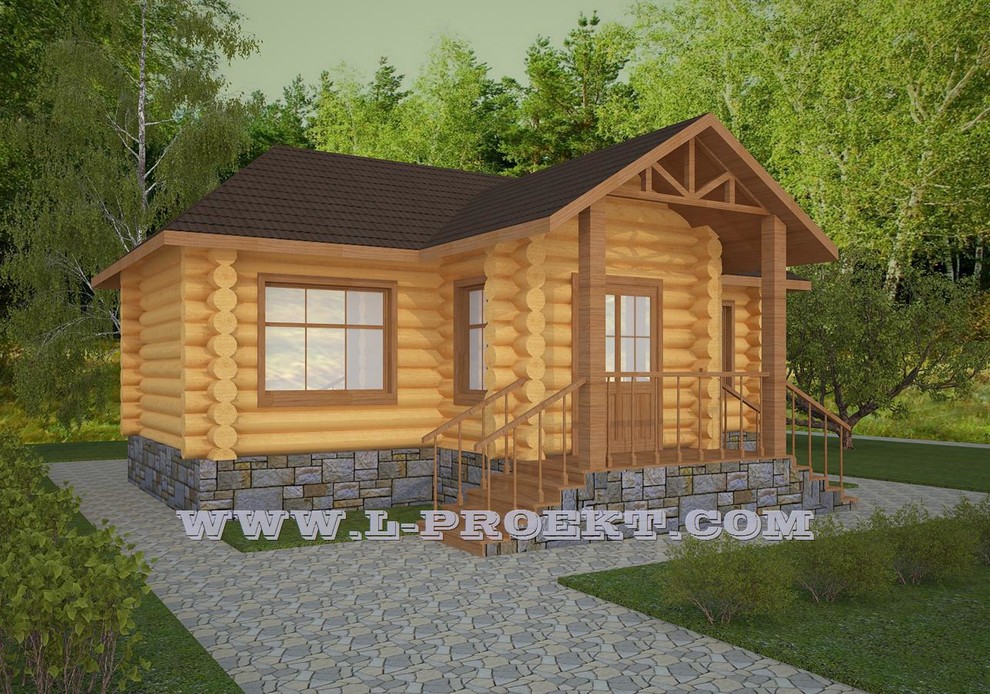 Проект 509 - деревянный дом площадью 45 кв.м.