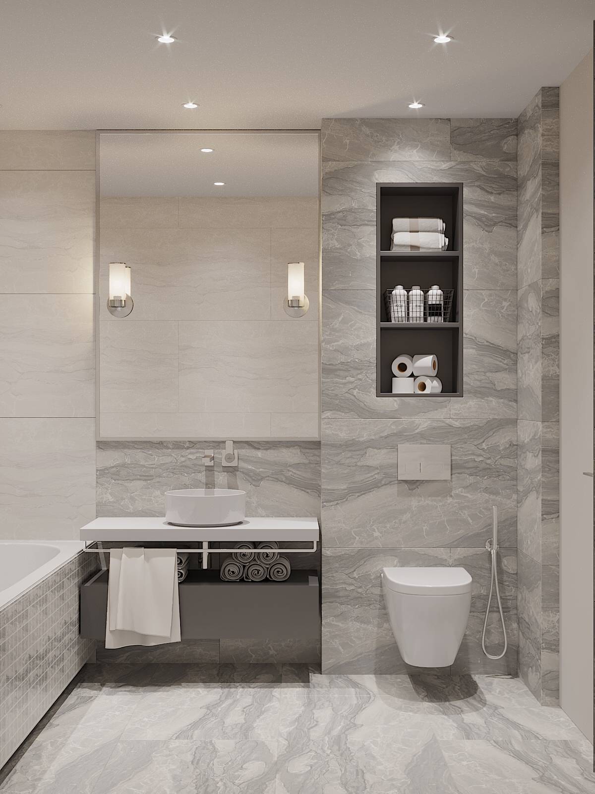 Трехкомнатная квартира в стиле КОНТЕМПОРАРИ