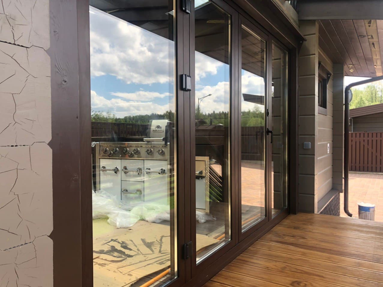 Обложка проекта: Остекление крыши и дверь - гармошка в беседку