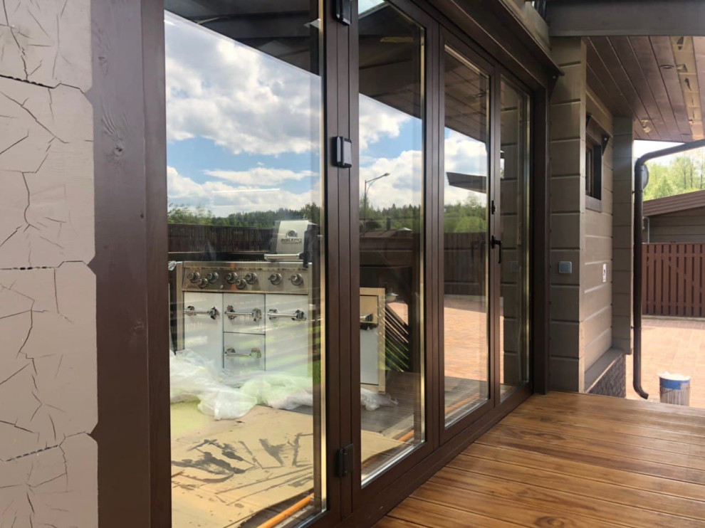 Обложка проекта: Остекление крыши и дверь - гармошка в беседку