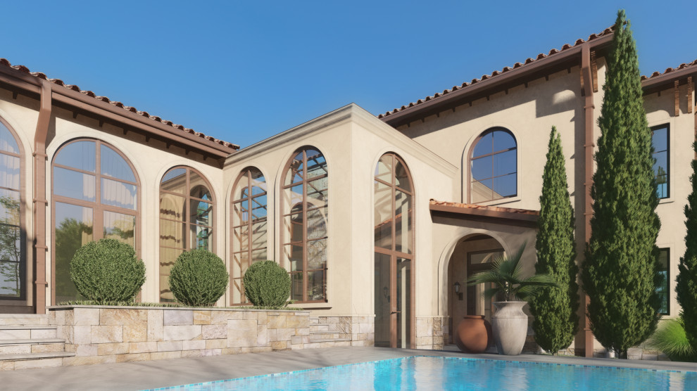 Villa Jardin. Проект дома в средиземноморском стиле в Симферополе