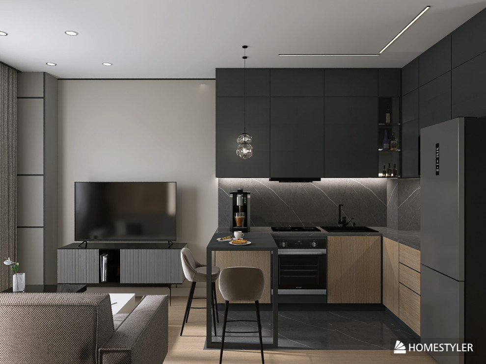 Проект 2-комнатной квартиры для молодого человека