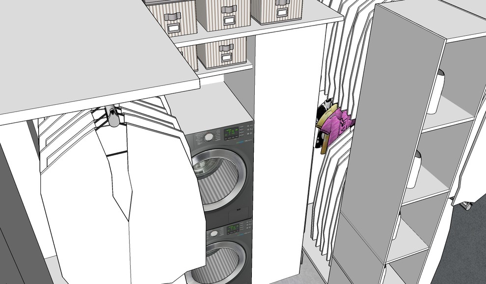 Эскиз таунхауса на Калужском шоссе/ Гардеробная